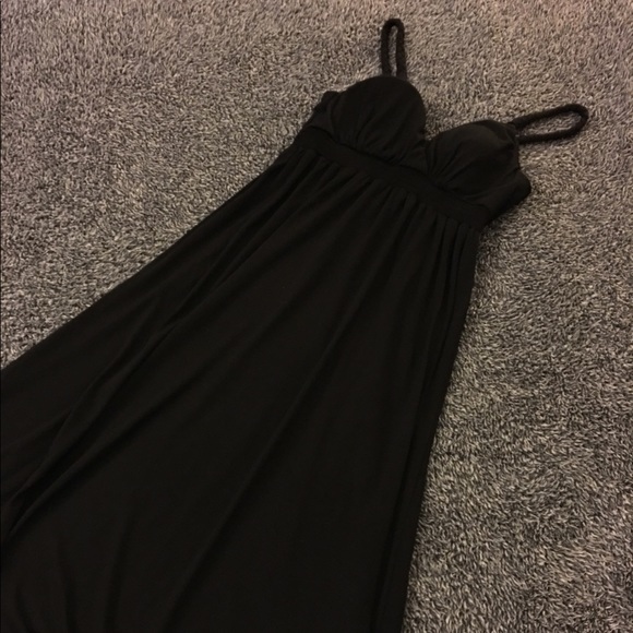 Black | maxi dress | knit fabric | dress only - Picture 8 of 8