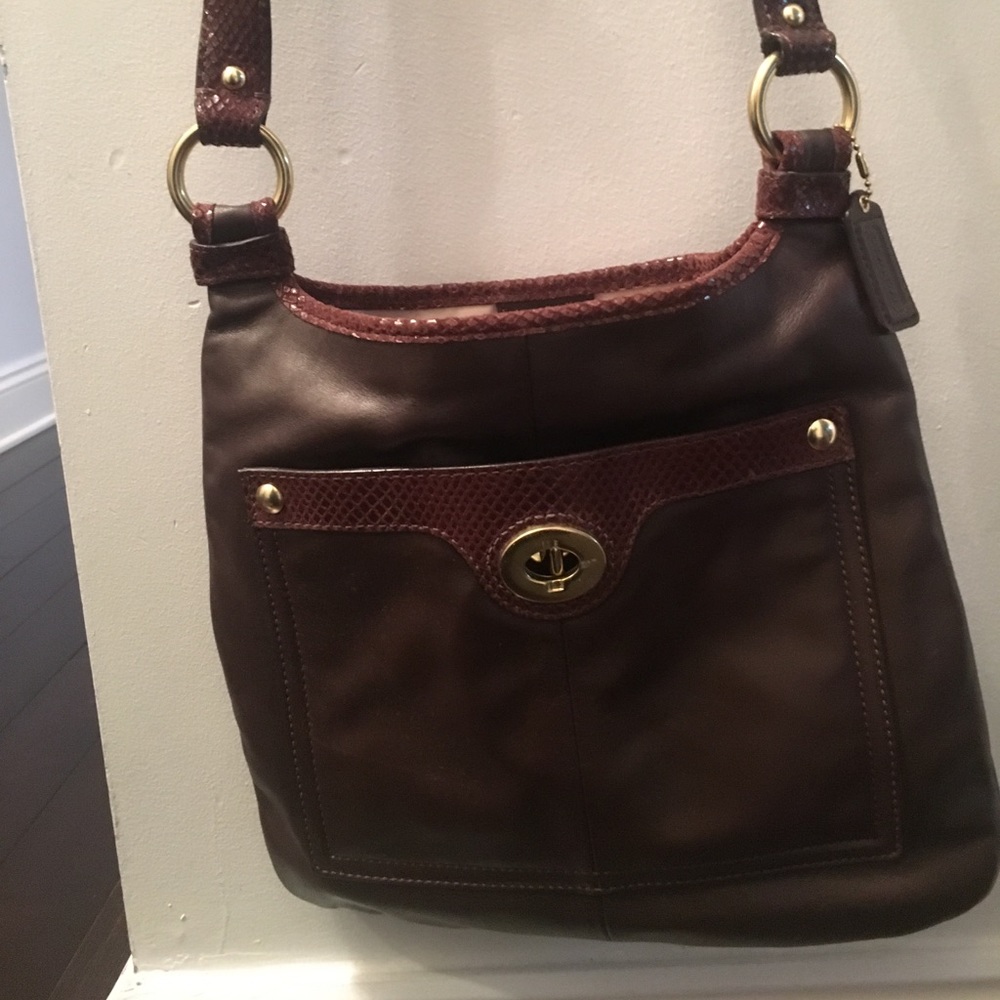 Authentic Coach Brown Crossbody Bag