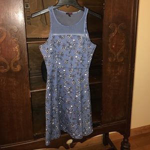 Bongo Blue and White Tank Dress
