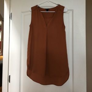 Copper tone hi-low tunic