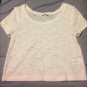 Express white crop top