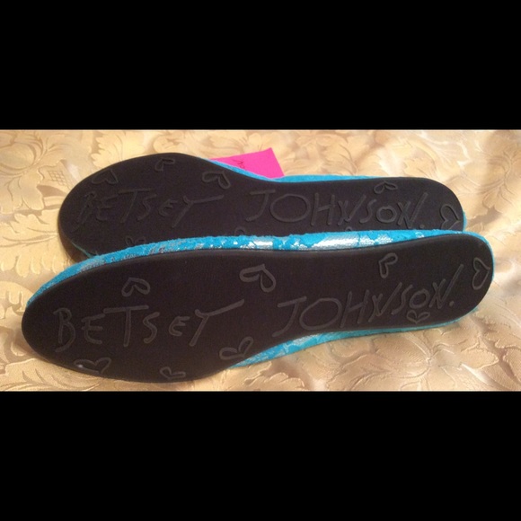 NWT Betsey Johnson Blue Lace Shoes Ballerinas - Picture 5 of 6