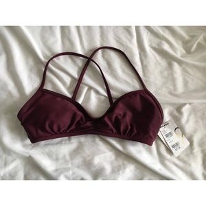 Tilly's maroon bikini top