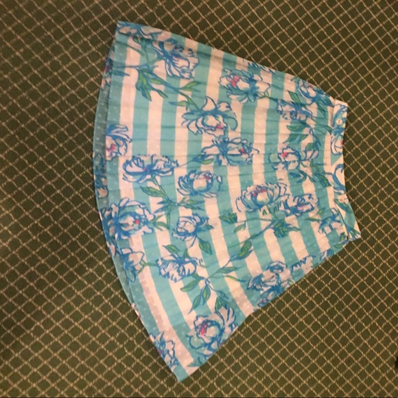 Lilly Pulitzer blue and white striped floral skirt - Picture 5 of 5