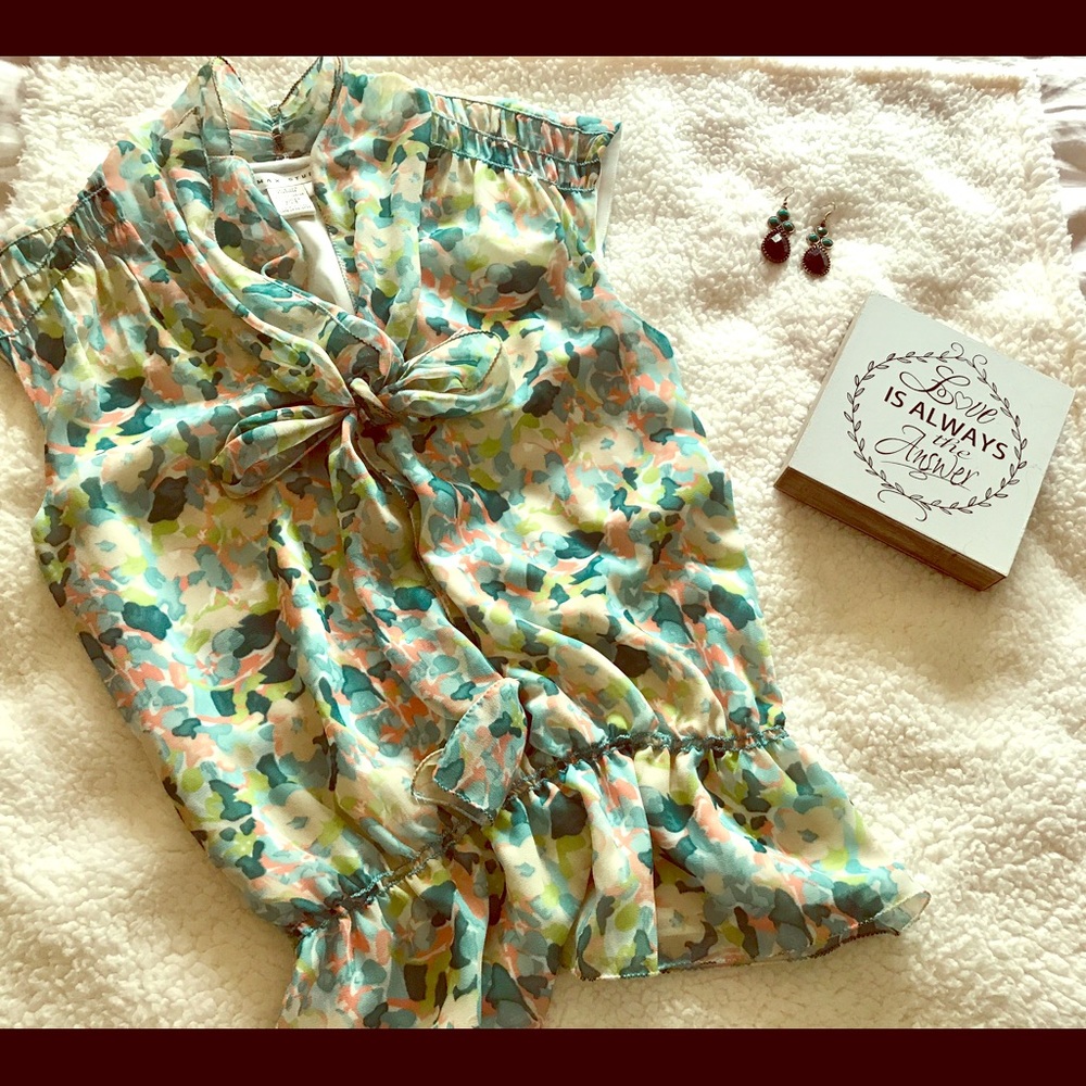 Colorful flowery blouse