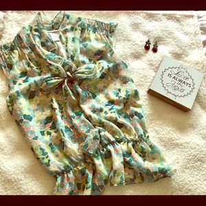 Colorful flowery blouse