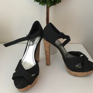 Black Heels Cork Bottom