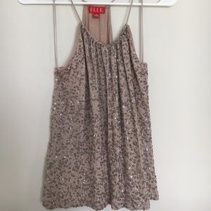 Beige Sequin Tank