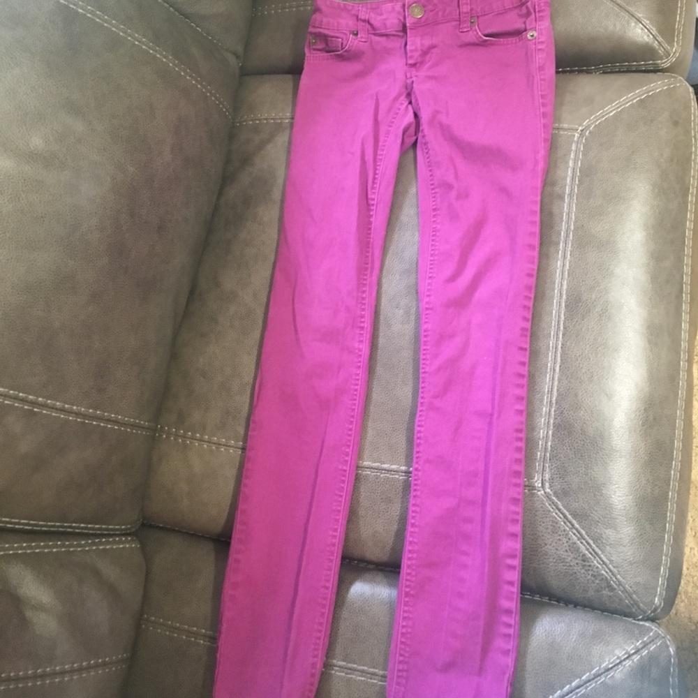Girls purple Zanadi skinny jeans