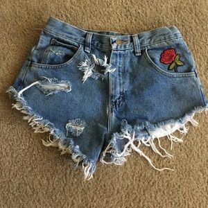 Distressed denim Shorts