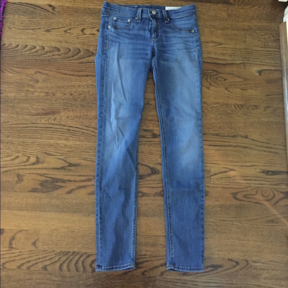Rag & Bone Skinny + Stretchy Blue Jeans