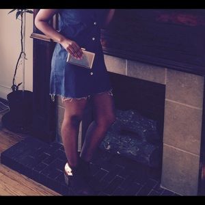 Gold Box Cross Body Clutch