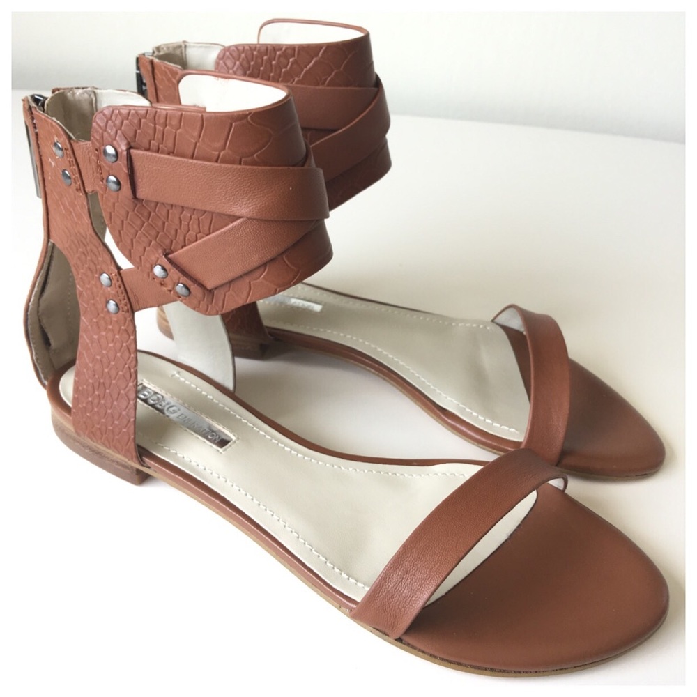 Bcbgeneration Brown Gladiator Flat Sandals - image 1