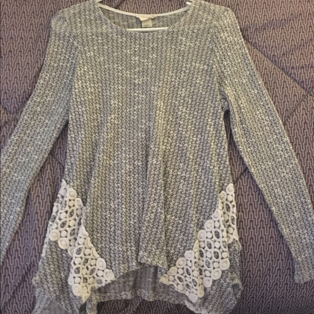 Grey knit long sleeve