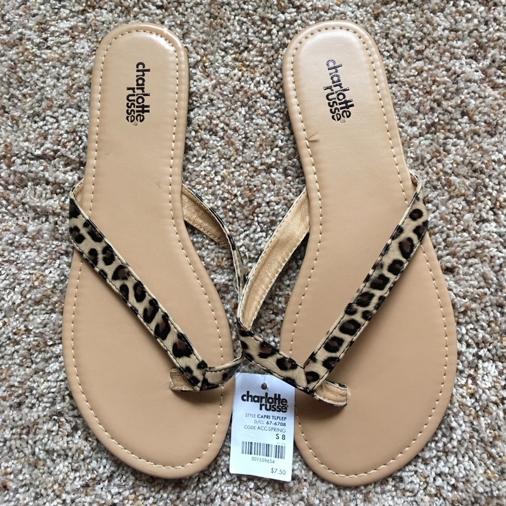 Cheetah Flip Flops