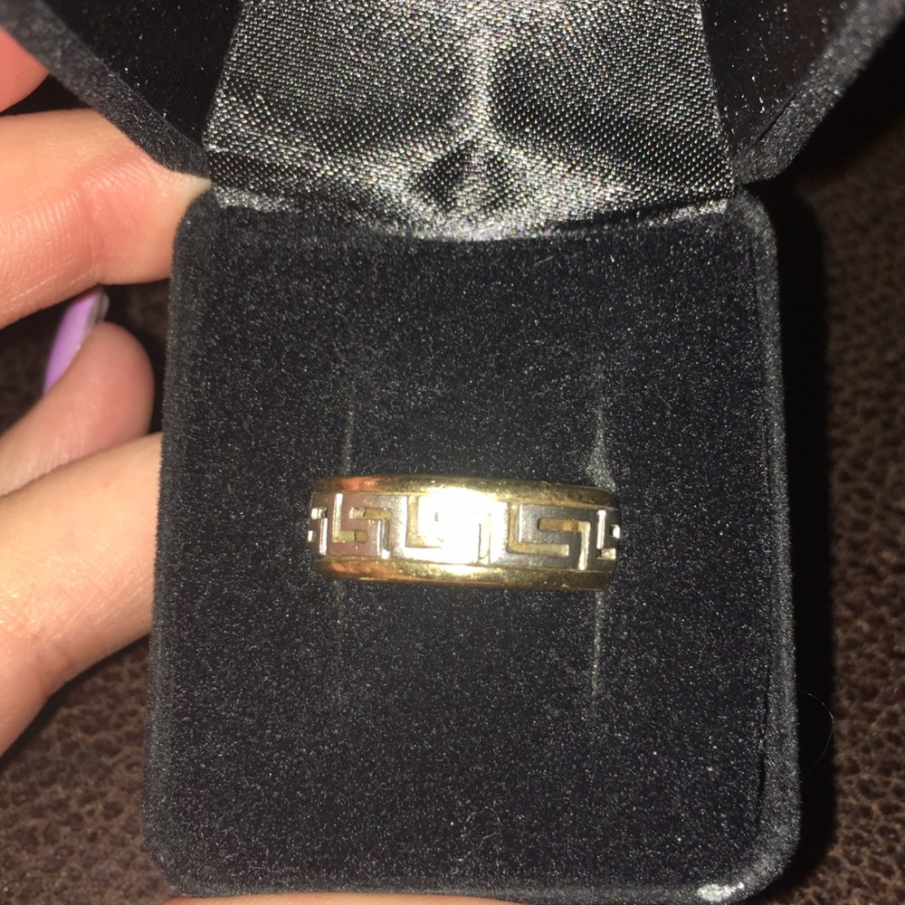 Men's Greek Key Ring