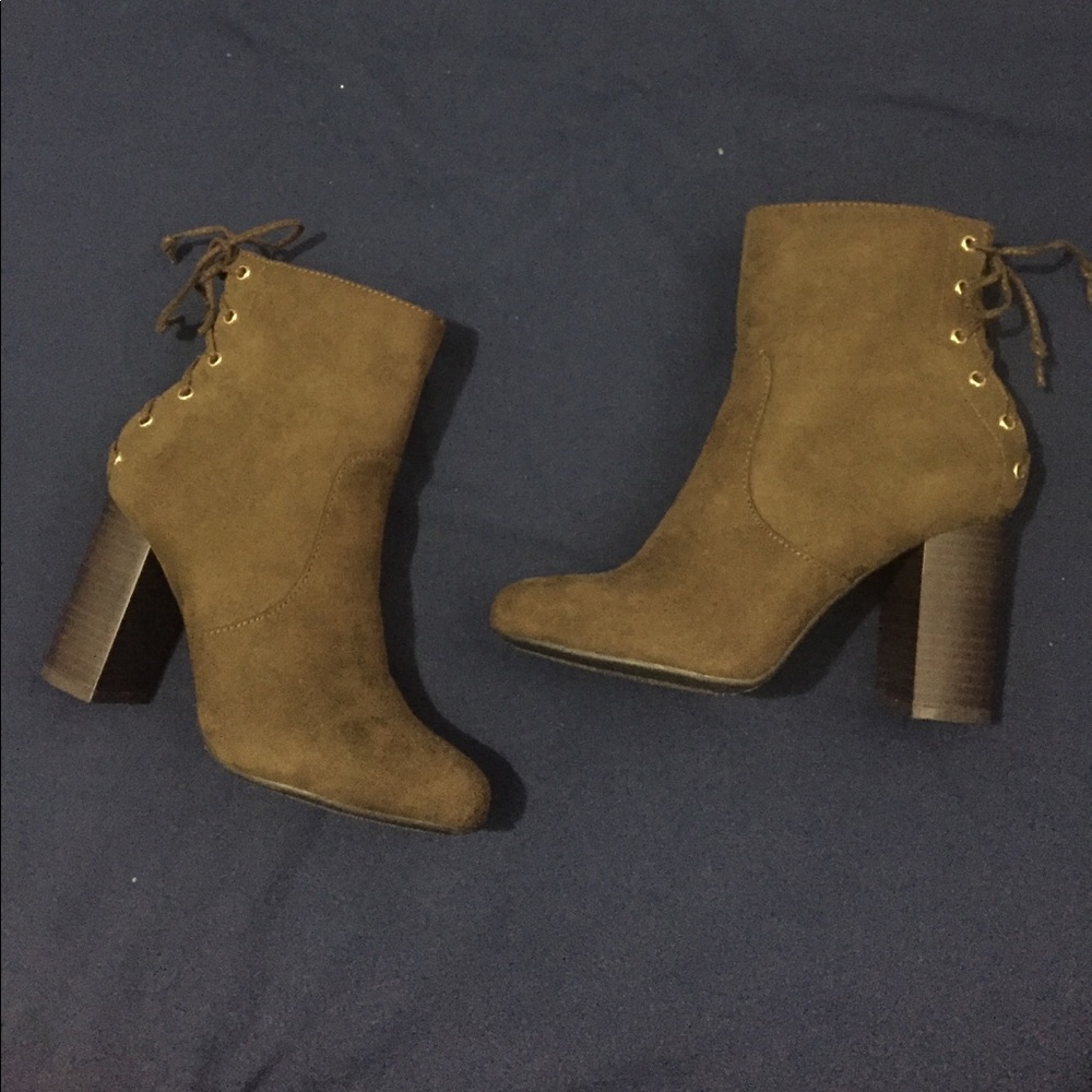 Olive green booties