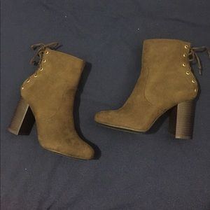 Olive green booties