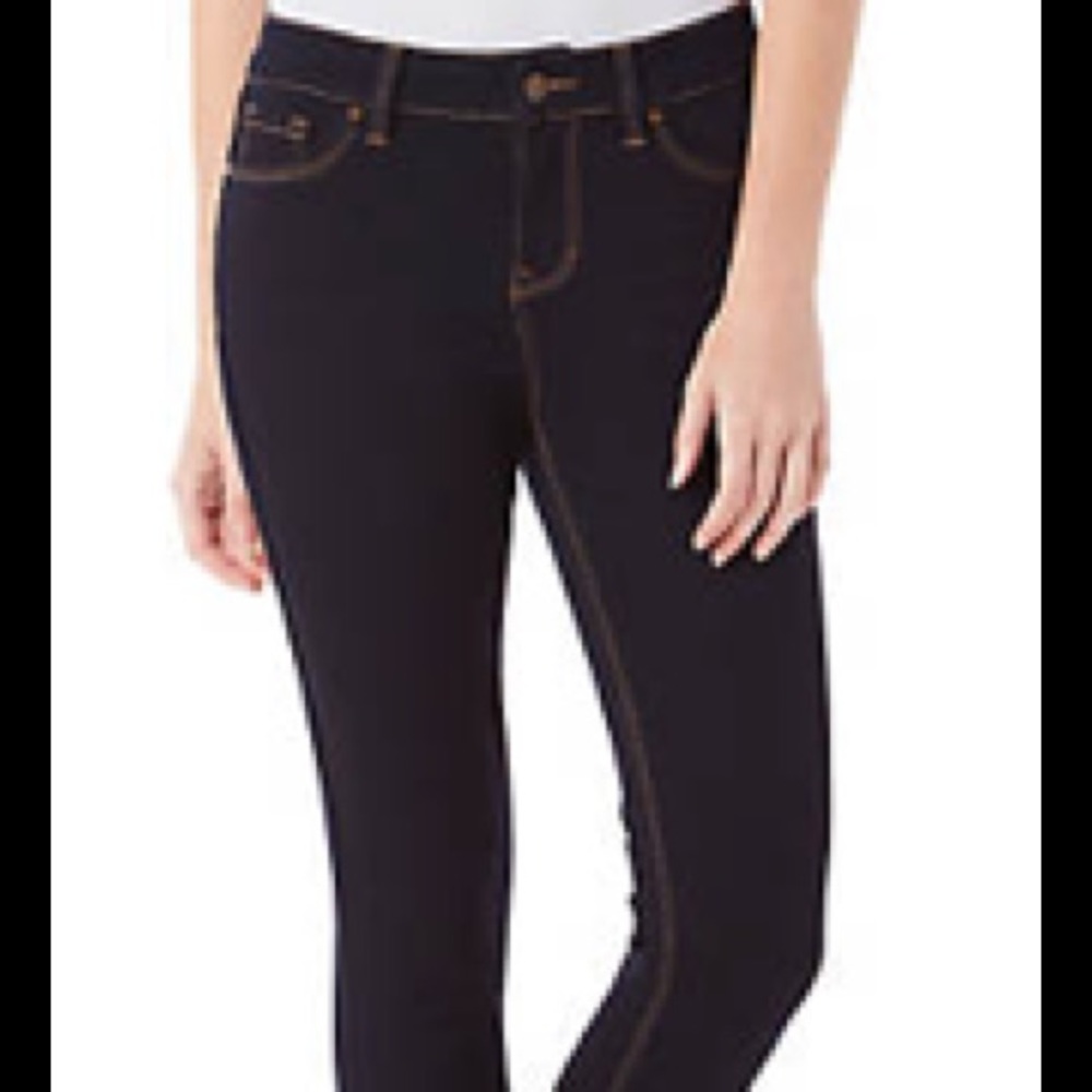 Dark Wash High Waist Denim Skinny Ankle Pants Sz 1