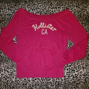 Hollister wide neck pocket sweater