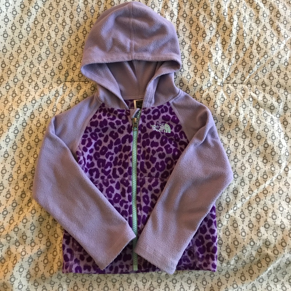 Toddler Girls north face zip up fleece