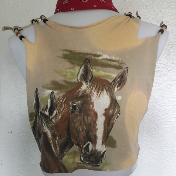 Vintage Tops - VTG horse crop Vintage Tops - VTG horse crop
