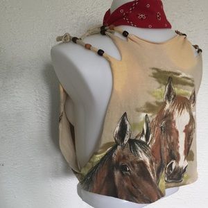 Vintage Tops - VTG horse crop Vintage Tops - VTG horse crop