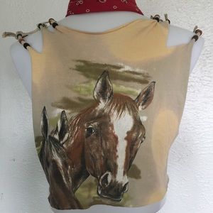 Vintage Tops - VTG horse crop Vintage Tops - VTG horse crop