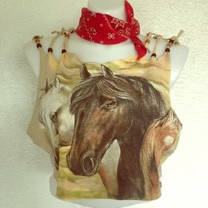 Vintage Tops - VTG horse crop Vintage Tops - VTG horse crop