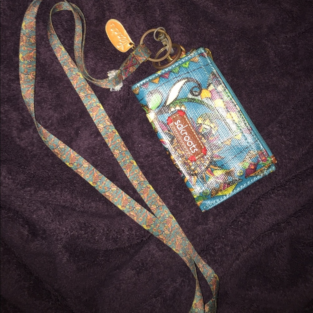 Sac Roots key chain and ID/wallet holder