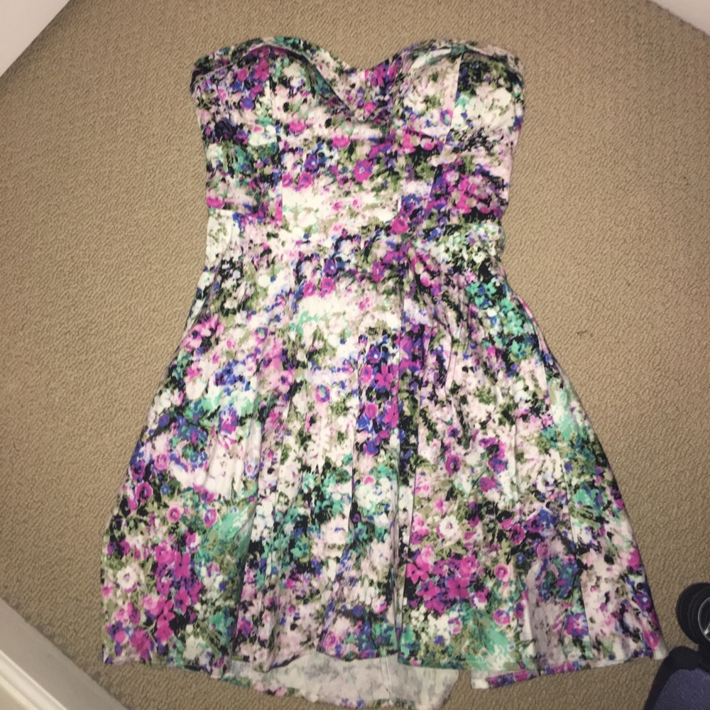 Floral Strapless Dress