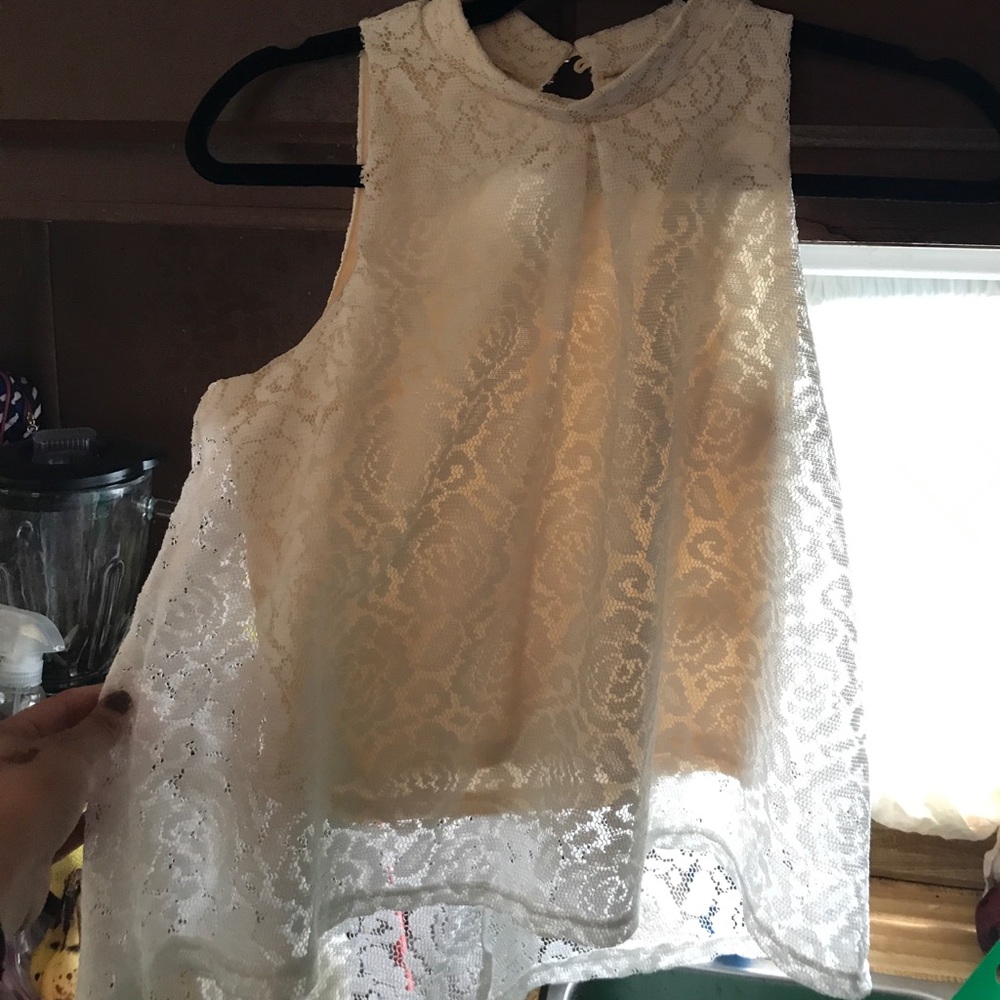 Lace classy cute crop top