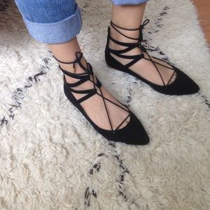 Lace Up Flats, sz 10