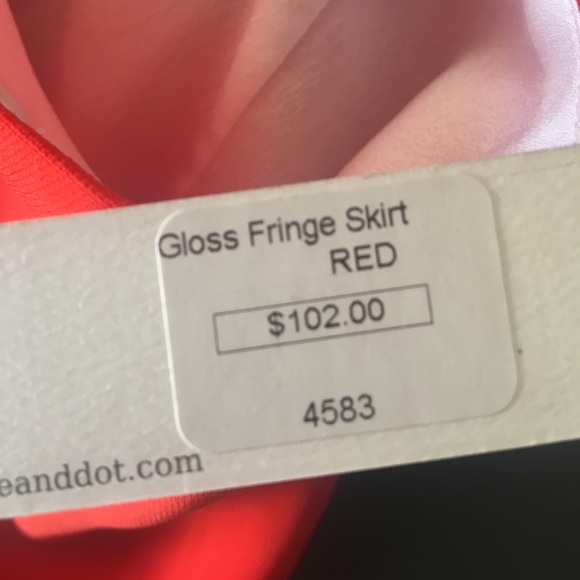 Line and Dot fringe skirt - Picture 4 of 4