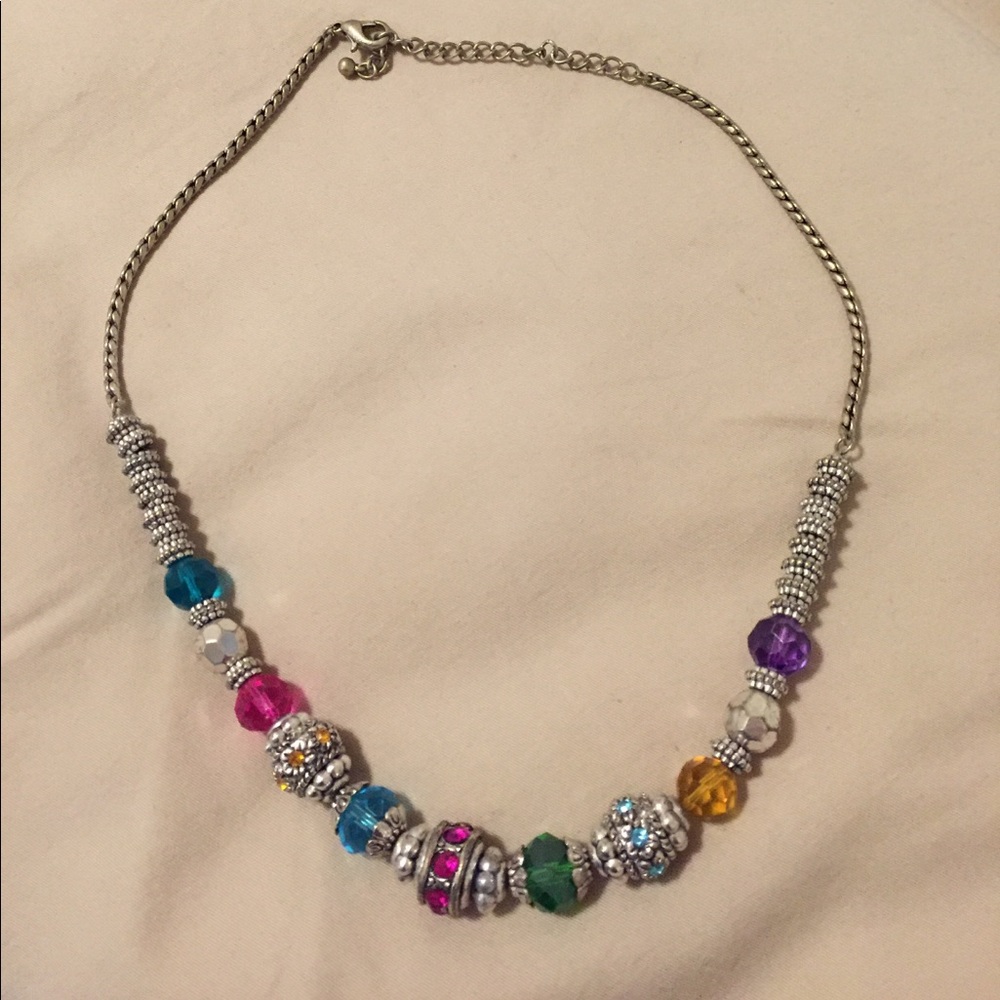 Colorful statement necklace