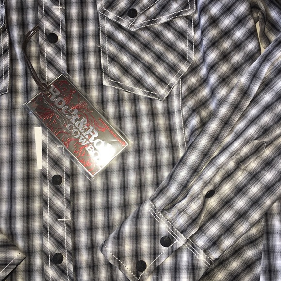 NWT Rock and Roll Cowboy Button down - Picture 2 of 3