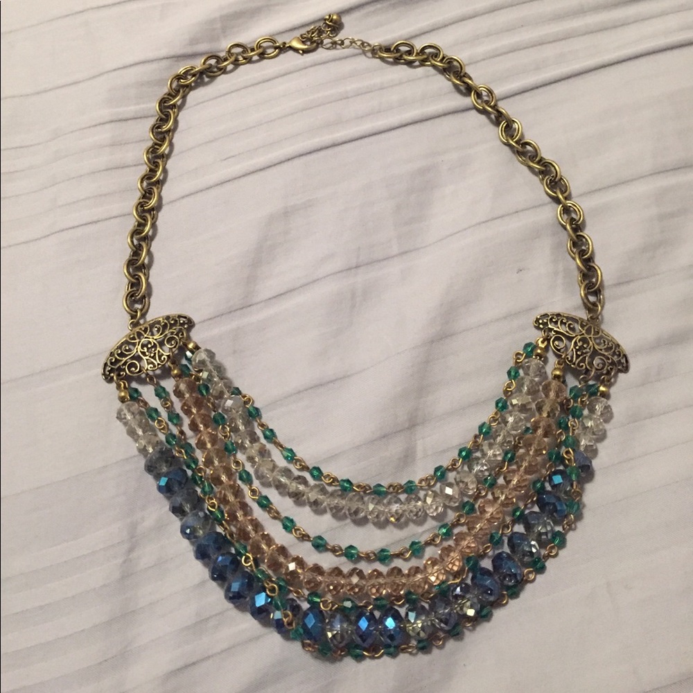 Beaded statement necklace