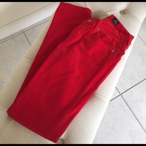 AG Adriano Goldschmied red cord trousers