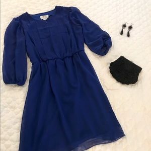 Royal blue long sleeve dress