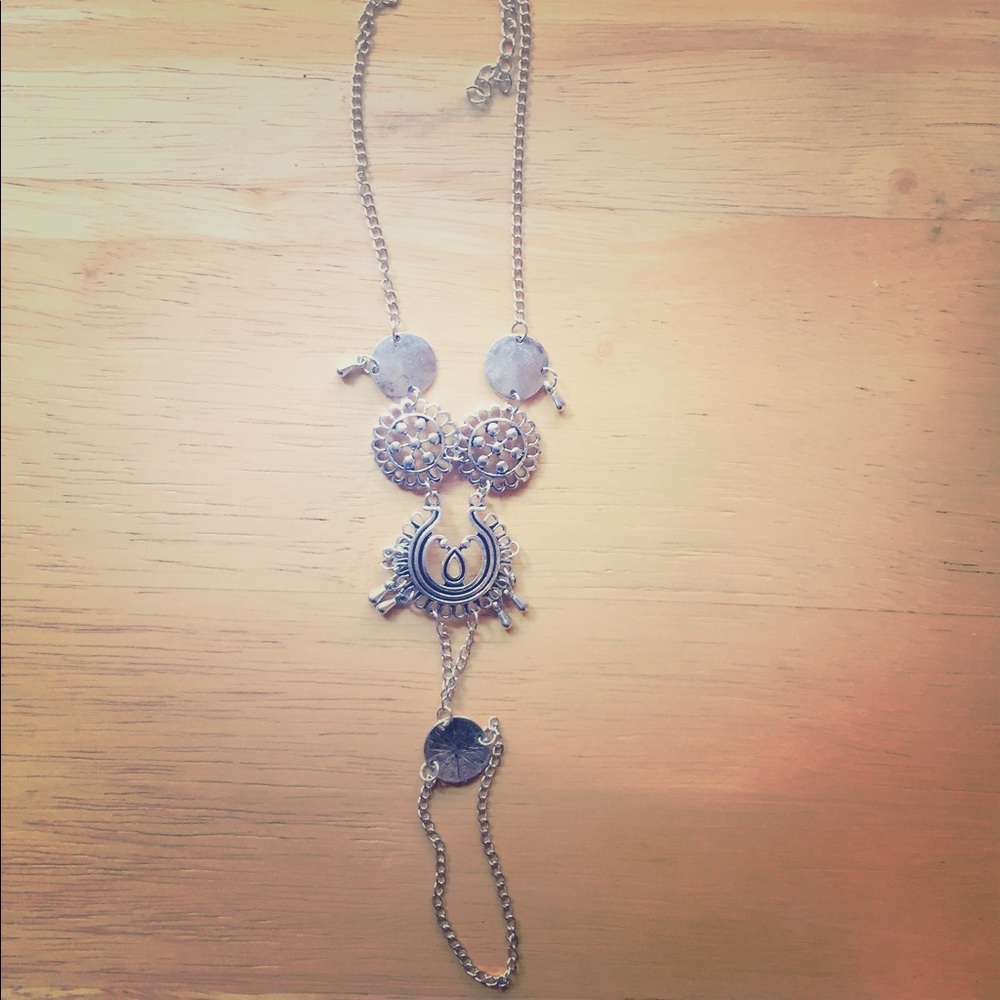 Boho silver anklet bohemian