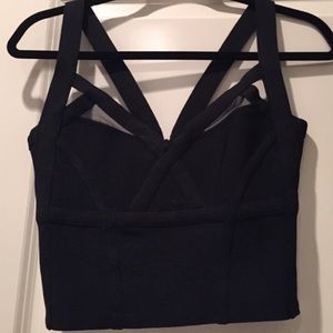 Black Urban Outfitters Bandage Crop Top
