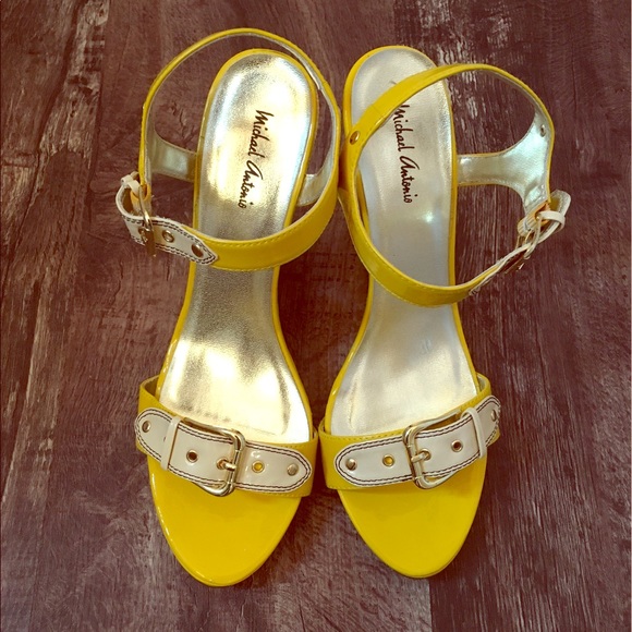 lemon strappy sandals