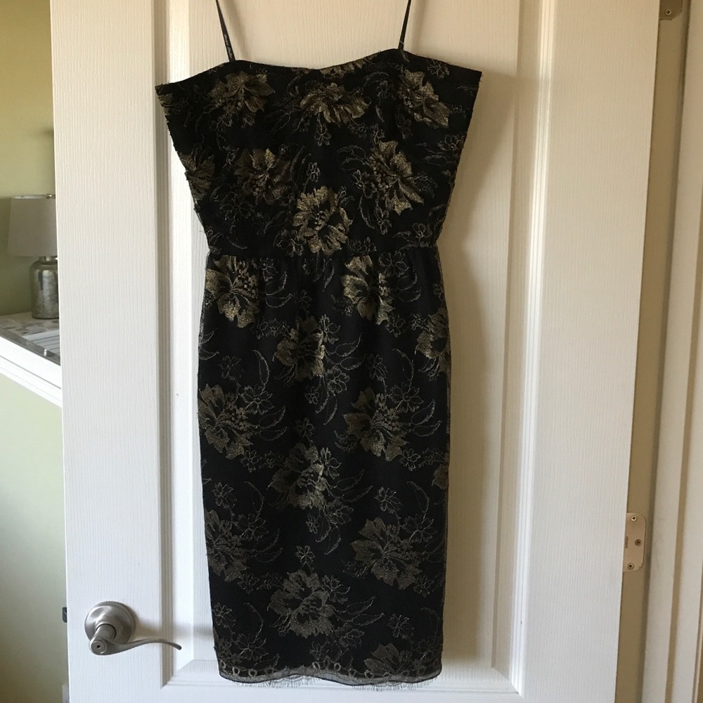 Monique L'huillier Black Lace Dress