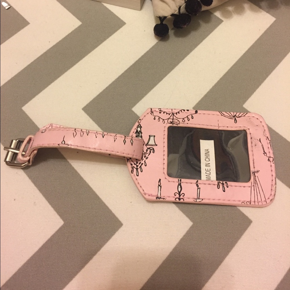 Pink luggage tag