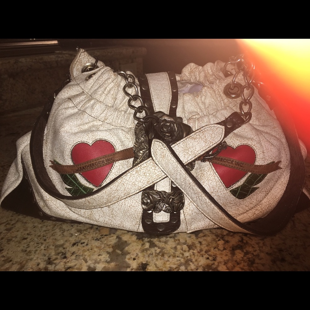 Handtooled Leatherock Inc. textured heavy new bag