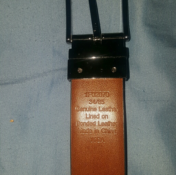 **Host Pick** Mens Perry Ellis Leather Belt - Picture 4 of 5