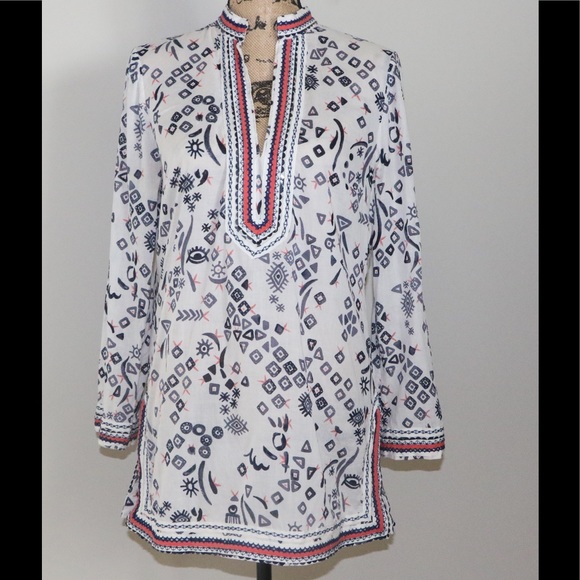Tory Burch Tops - TORY BURCH cotton TUNIC sz8
