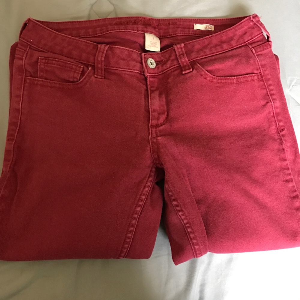 Arizona Jeans Red Super Skinny Jeans Size 5