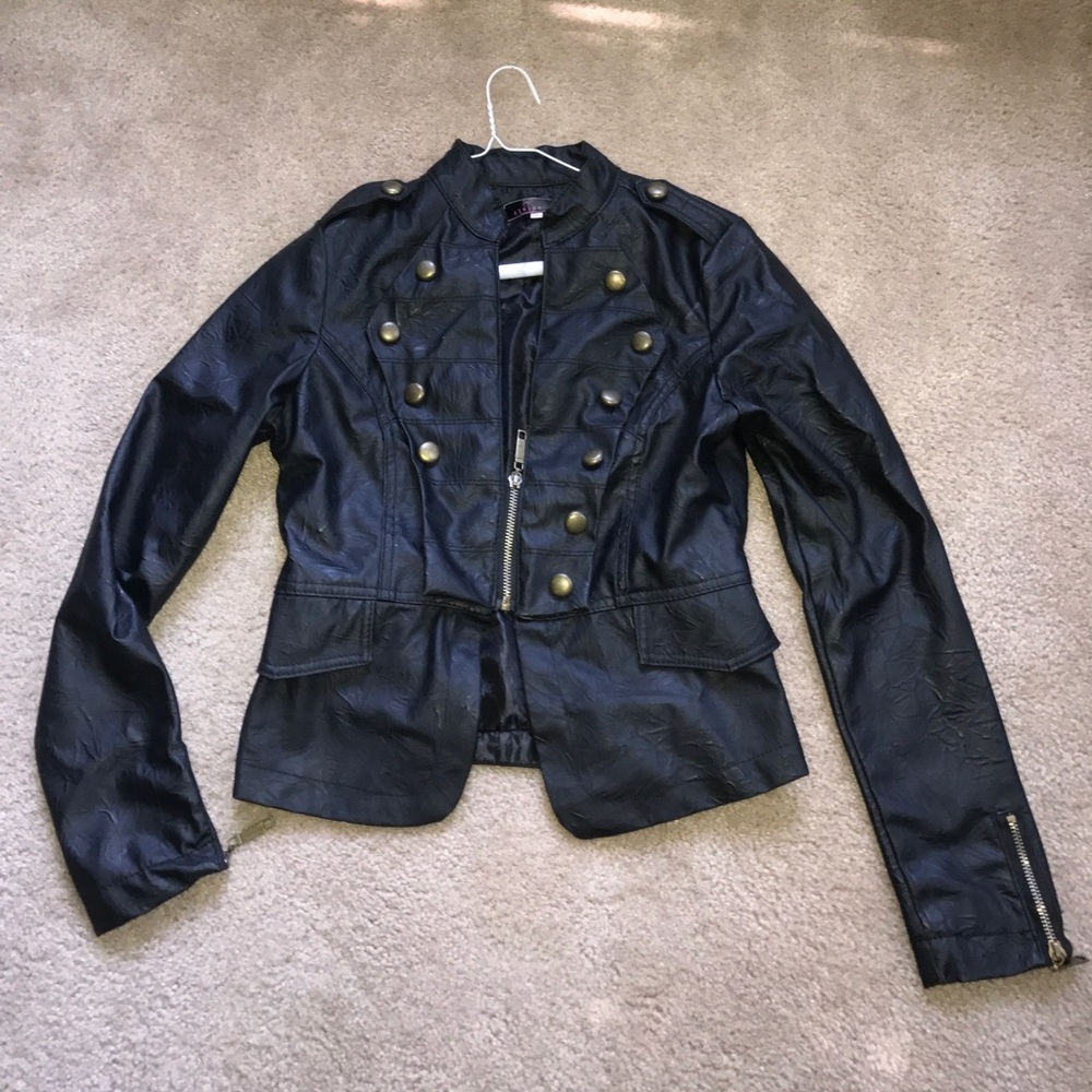 Leather black jacket