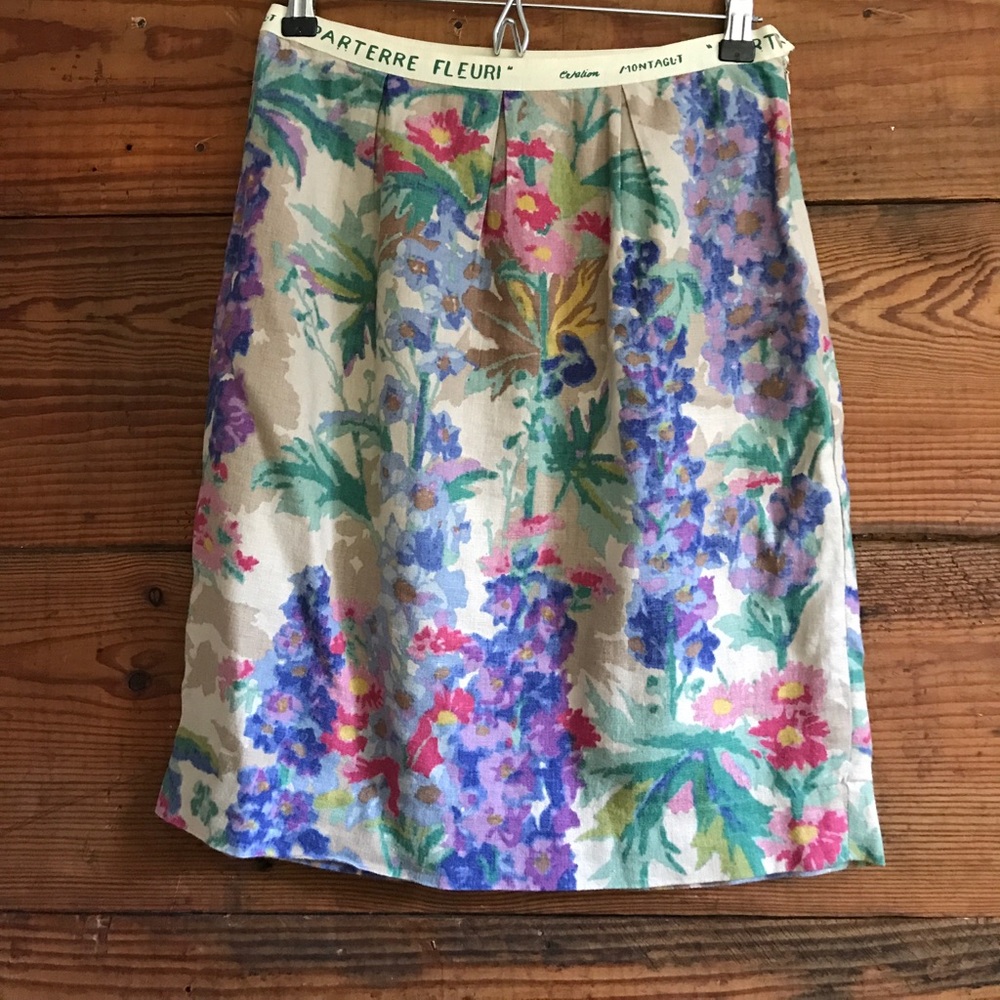Anthropologie: Floreat Linen Skirt